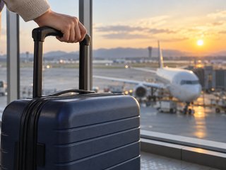 機内持ち込みをイメージしたAI生成画像